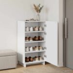 vidaXL Skrinka na topánky 48 x 38 x 87,5 cm Spracované drevo Biela