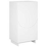 vidaXL Skrinka na topánky 48 x 38 x 87,5 cm Spracované drevo Biela – Obrázok 2