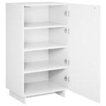vidaXL Skrinka na topánky 48 x 38 x 87,5 cm Spracované drevo Biela – Obrázok 3
