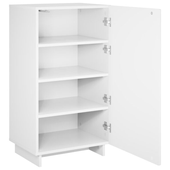 vidaXL Skrinka na topánky 48 x 38 x 87,5 cm Spracované drevo Biela – Obrázok 3