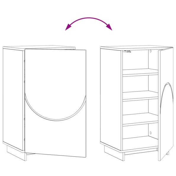 vidaXL Skrinka na topánky 48 x 38 x 87,5 cm Spracované drevo Biela – Obrázok 9