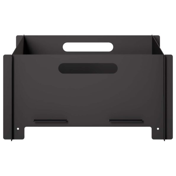 vidaXL Ohnisko Čierna 40 x 40 x 20 cm Oceľ – Obrázok 4