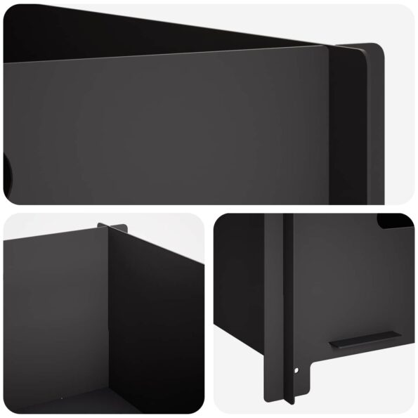 vidaXL Ohnisko Čierna 40 x 40 x 20 cm Oceľ – Obrázok 6