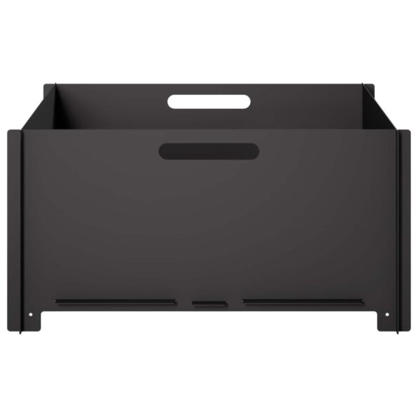 vidaXL Ohnisko Čierna 60 x 60 x 30 cm Oceľ – Obrázok 2