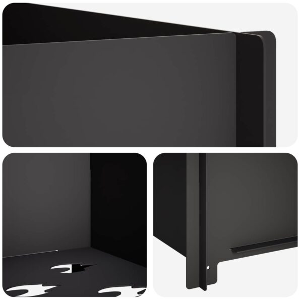 vidaXL Ohnisko Čierna 60 x 60 x 30 cm Oceľ – Obrázok 4