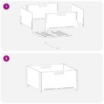 vidaXL Ohnisko Čierna 60 x 60 x 30 cm Oceľ – Obrázok 5