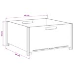 vidaXL Ohnisko Čierna 60 x 60 x 30 cm Oceľ – Obrázok 6