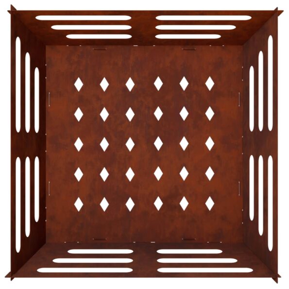 vidaXL Ohnisko Hrdzavý 40 x 40 x 20 cm Poveternostne odolná oceľ – Obrázok 4