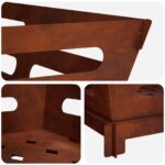 vidaXL Ohnisko Hrdzavý 40 x 40 x 20 cm Poveternostne odolná oceľ – Obrázok 5