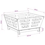 vidaXL Ohnisko Hrdzavý 40 x 40 x 20 cm Poveternostne odolná oceľ – Obrázok 8