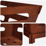 vidaXL Ohnisko Hrdzavý 60 x 60 x 30 cm Poveternostne odolná oceľ – Obrázok 5