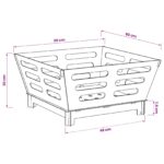 vidaXL Ohnisko Hrdzavý 60 x 60 x 30 cm Poveternostne odolná oceľ – Obrázok 8