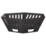 vidaXL Ohnisko Čierna 80 x 80 x 28 cm Oceľ – Obrázok 2