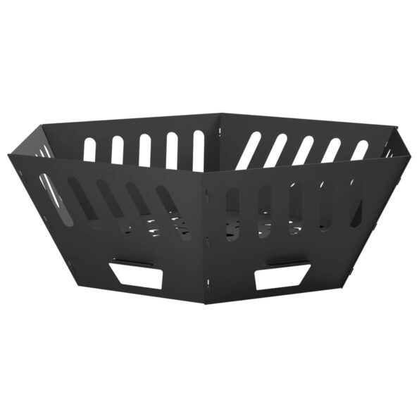 vidaXL Ohnisko Čierna 80 x 80 x 28 cm Oceľ – Obrázok 2