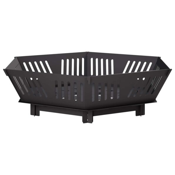 vidaXL Ohnisko Čierna 60 x 60 x 18 cm Oceľ – Obrázok 2