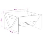 vidaXL Ohnisko Hrdzavý 40 x 40 x 20 cm Poveternostne odolná oceľ – Obrázok 8