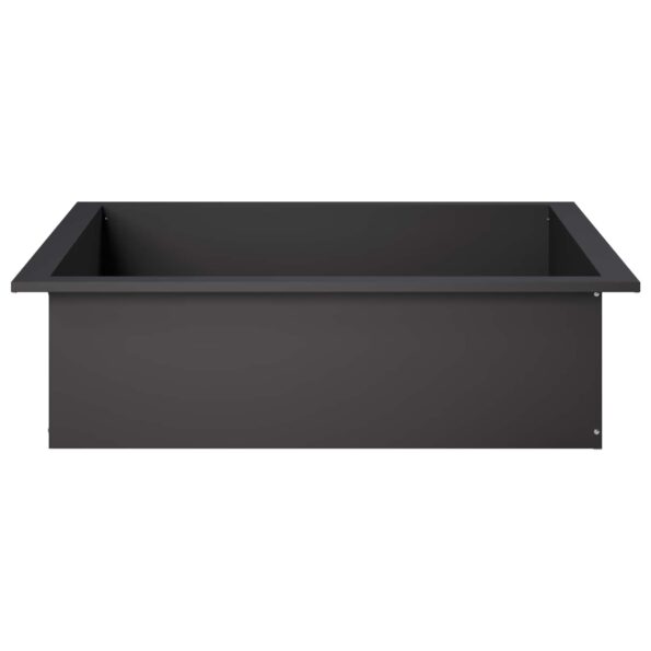 vidaXL Krúžok na ohnisko Čierna 90 x 90 x 25 cm Oceľ – Obrázok 2