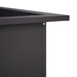 vidaXL Krúžok na ohnisko Čierna 90 x 90 x 25 cm Oceľ – Obrázok 4