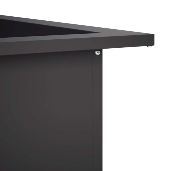 vidaXL Krúžok na ohnisko Čierna 90 x 90 x 25 cm Oceľ – Obrázok 4