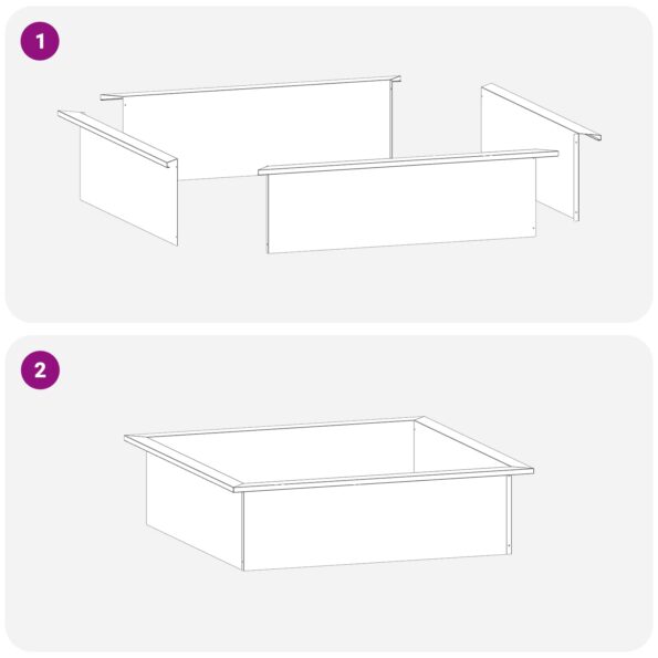 vidaXL Krúžok na ohnisko Čierna 90 x 90 x 25 cm Oceľ – Obrázok 5