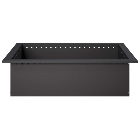 vidaXL Krúžok na ohnisko Čierna 80 x 80 x 25 cm Oceľ – Obrázok 2