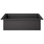 vidaXL Krúžok na ohnisko Čierna 90 x 90 x 25 cm Oceľ – Obrázok 2