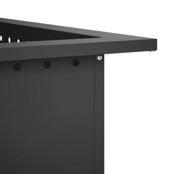 vidaXL Krúžok na ohnisko Čierna 90 x 90 x 25 cm Oceľ – Obrázok 4
