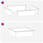 vidaXL Krúžok na ohnisko Čierna 90 x 90 x 25 cm Oceľ – Obrázok 5