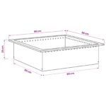vidaXL Krúžok na ohnisko Čierna 90 x 90 x 25 cm Oceľ – Obrázok 6