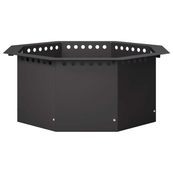 vidaXL Krúžok na ohnisko Čierna 60 x 60 x 25 cm Oceľ – Obrázok 2