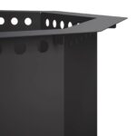 vidaXL Krúžok na ohnisko Čierna 60 x 60 x 25 cm Oceľ – Obrázok 4
