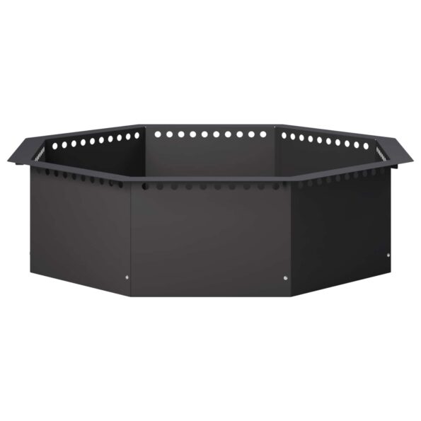 vidaXL Krúžok na ohnisko Čierna 80 x 80 x 25 cm Oceľ – Obrázok 2
