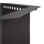 vidaXL Krúžok na ohnisko Čierna 80 x 80 x 25 cm Oceľ – Obrázok 4