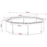 vidaXL Krúžok na ohnisko Čierna 80 x 80 x 25 cm Oceľ – Obrázok 6