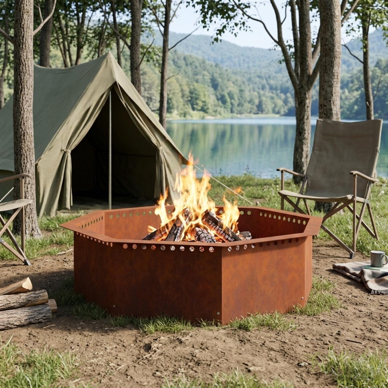 8012637_1.jpg vidaXL Krúžok na ohnisko Hrdzavý Poveternostne odolná oceľ – Obrázok 1