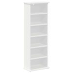 vidaXL CD Skrinka Biela 60 x 17 x 92 cm Kompozitné drevo – Obrázok 2