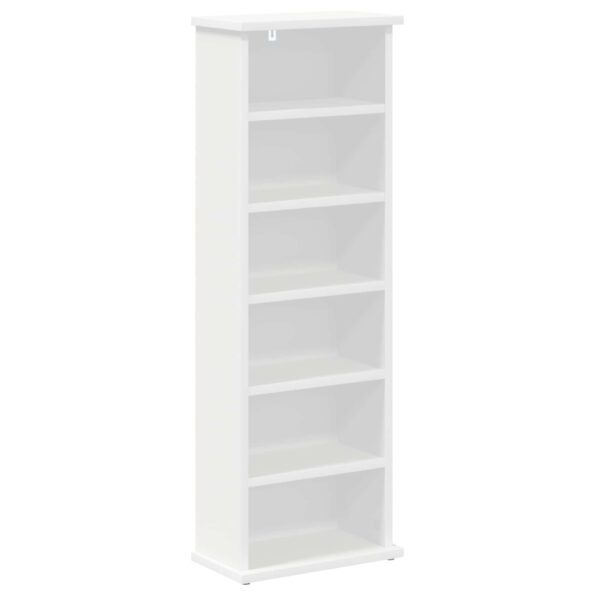 vidaXL CD Skrinka Biela 60 x 17 x 92 cm Kompozitné drevo – Obrázok 2