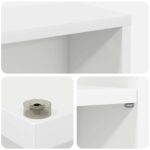 vidaXL CD Skrinka Biela 60 x 17 x 92 cm Kompozitné drevo – Obrázok 7