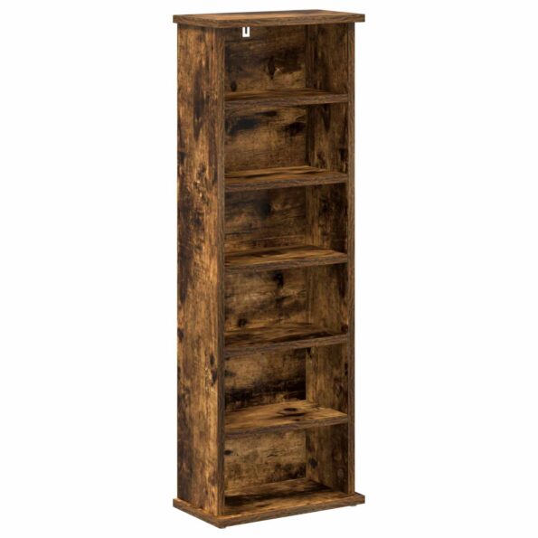 vidaXL CD Skrinka Dymový dub 60 x 17 x 92 cm Kompozitné drevo – Obrázok 2