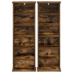 vidaXL CD Skrinka 2 ks Dymový dub 60 x 17 x 92 cm Kompozitné drevo – Obrázok 6