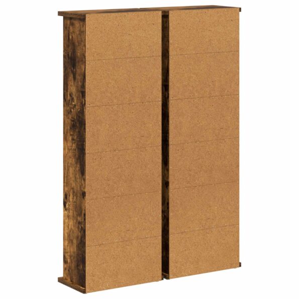 vidaXL CD Skrinka 2 ks Dymový dub 60 x 17 x 92 cm Kompozitné drevo – Obrázok 8