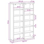 vidaXL CD Skrinka 2 ks Staré drevo 60 x 17 x 92 cm Kompozitné drevo – Obrázok 11
