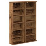 vidaXL CD Skrinka 2 ks Staré drevo 60 x 17 x 92 cm Kompozitné drevo – Obrázok 2