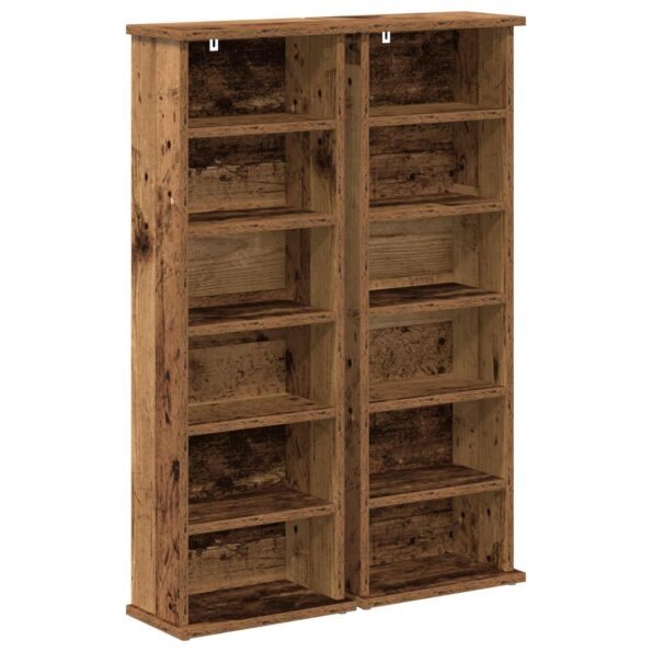 vidaXL CD Skrinka 2 ks Staré drevo 60 x 17 x 92 cm Kompozitné drevo – Obrázok 2