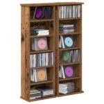 vidaXL CD Skrinka 2 ks Staré drevo 60 x 17 x 92 cm Kompozitné drevo – Obrázok 3