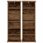 vidaXL CD Skrinka 2 ks Staré drevo 60 x 17 x 92 cm Kompozitné drevo – Obrázok 6