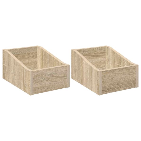 vidaXL Box na LP platne 2 ks Dub sonoma 23 x 33 x 16 cm – Obrázok 2