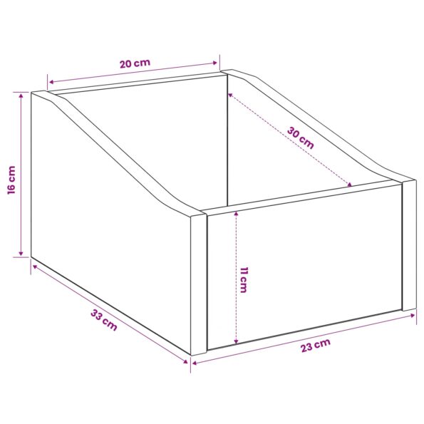 vidaXL Box na LP platne 2 ks Dub sonoma 23 x 33 x 16 cm – Obrázok 9