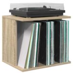 vidaXL Úložisko vinylových platní Dub sonoma 42 x 33 x 36 cm – Obrázok 3