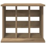 vidaXL Úložisko vinylových platní Dub artisan 42 x 33 x 36 cm – Obrázok 4